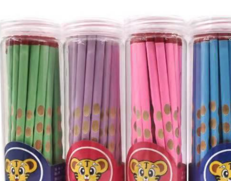 货洞洞铅笔30支桶装皮头/平头HB/2B铅笔小学生铅笔